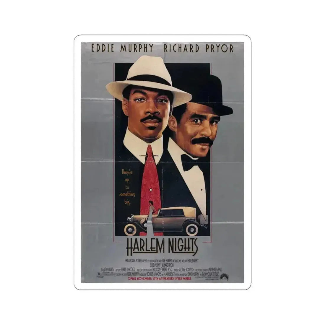 Harlem Nights 1989 Movie Poster - STICKER Vinyl Kiss-Cut Decal 4 Inch White - The Sticker Space