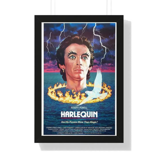 HARLEQUIN 1980 - Framed Movie Poster 16″ x 24″ Black - The Sticker Space