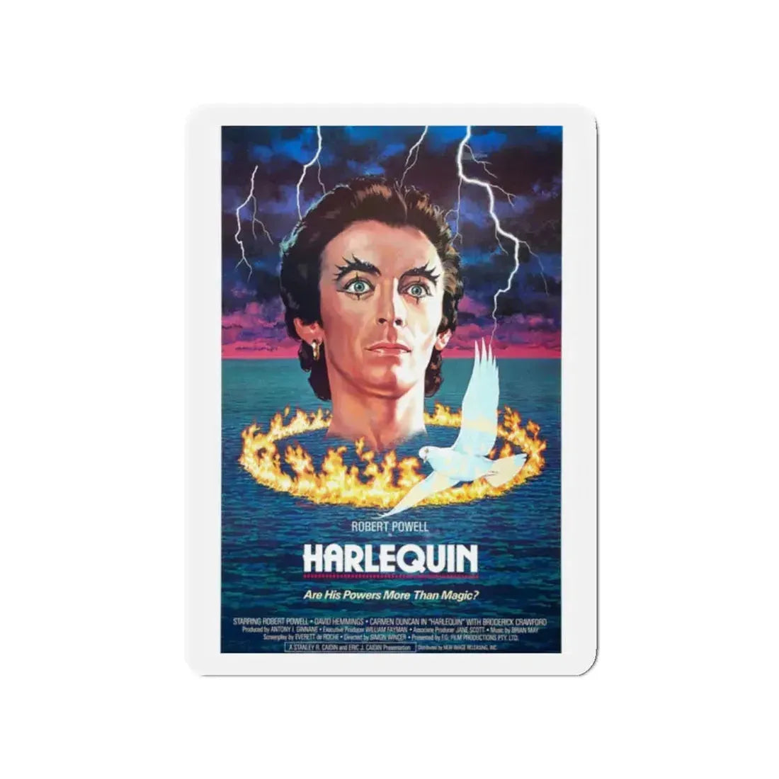 HARLEQUIN 1980 Movie Poster - Refrigerator Magnet 2 Inch - The Sticker Space