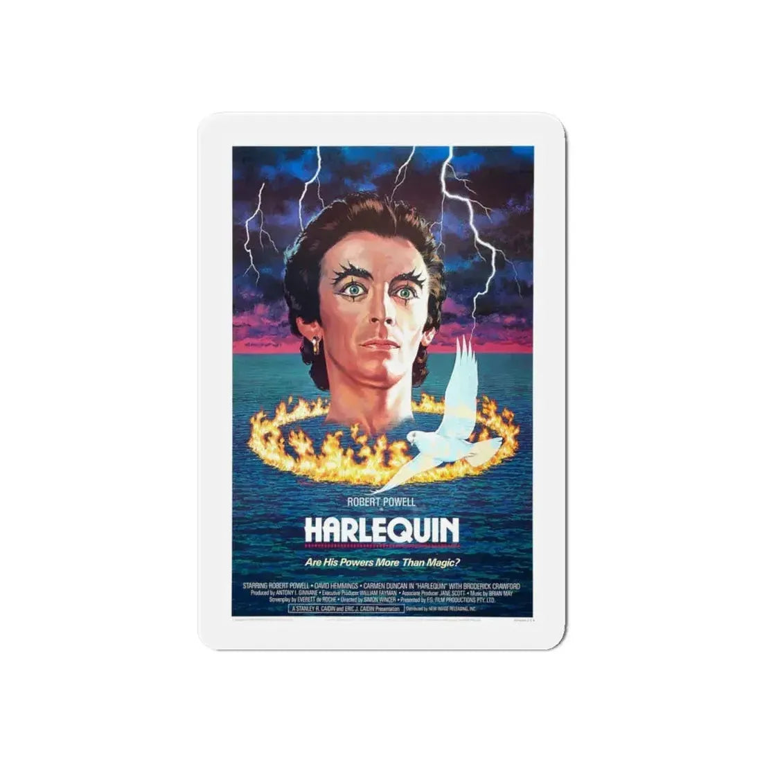 HARLEQUIN 1980 Movie Poster - Refrigerator Magnet 6 Inch - The Sticker Space