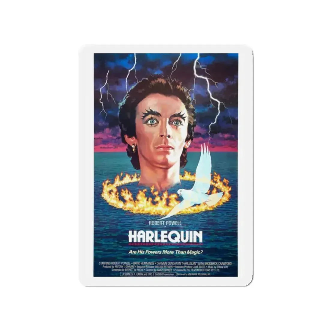 HARLEQUIN 1980 Movie Poster - Refrigerator Magnet - The Sticker Space