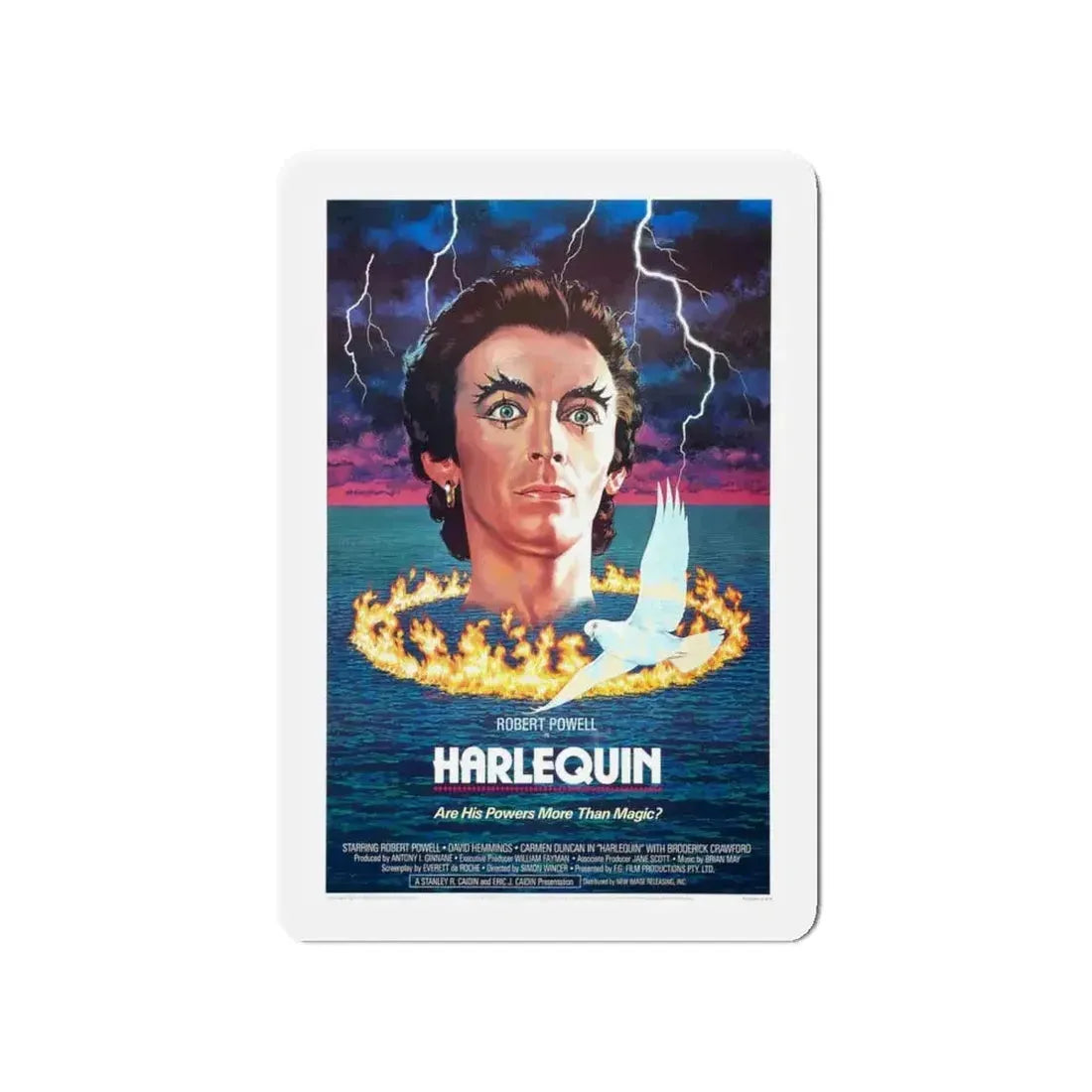 HARLEQUIN 1980 Movie Poster - Refrigerator Magnet - The Sticker Space