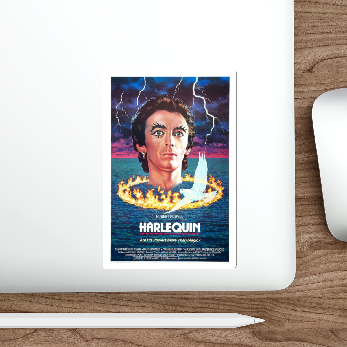 HARLEQUIN 1980 Movie Poster STICKER Vinyl Die-Cut Decal-The Sticker Space