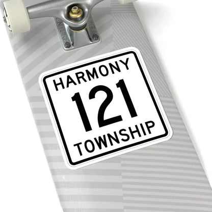 Harmony Township Route 121 Morrow County Ohio (Ohio) (Road Sign) STICKER Vinyl Kiss-Cut Decal - The Sticker Space