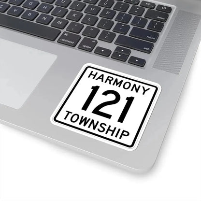 Harmony Township Route 121 Morrow County Ohio (Ohio) (Road Sign) STICKER Vinyl Kiss-Cut Decal - The Sticker Space