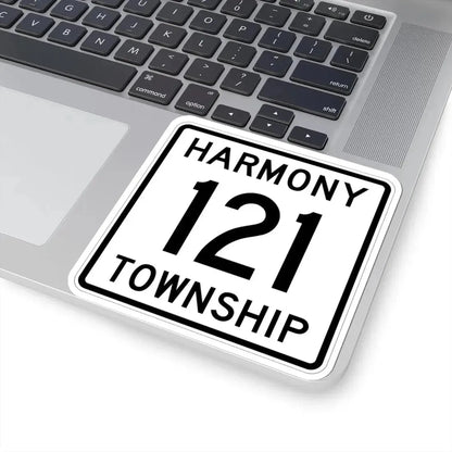 Harmony Township Route 121 Morrow County Ohio (Ohio) (Road Sign) STICKER Vinyl Kiss-Cut Decal - The Sticker Space