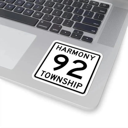 Harmony Township Route 92 Morrow County Ohio (Ohio) (Road Sign) STICKER Vinyl Kiss-Cut Decal - The Sticker Space