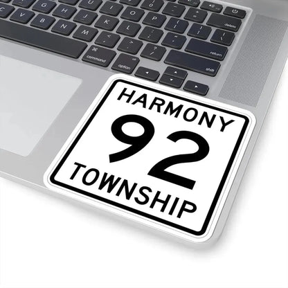 Harmony Township Route 92 Morrow County Ohio (Ohio) (Road Sign) STICKER Vinyl Kiss-Cut Decal - The Sticker Space