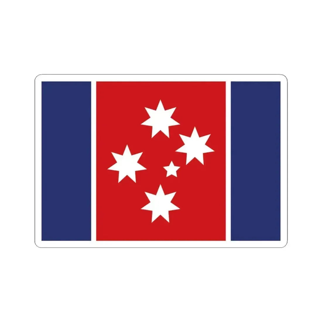 Harold Scrubys Proposal 1997 Australian Flag Proposal (Australia) STICKER Vinyl Kiss-Cut Decal 4 Inch White - The Sticker Space