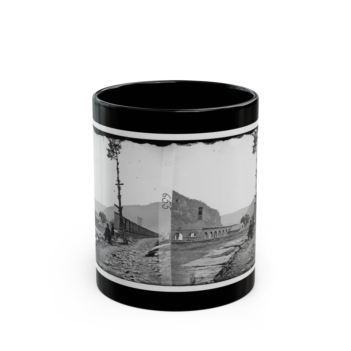 Harper's Ferry, W. Va. Ruins Of Arsenal (U.S. Civil War) Black Coffee Mug-11oz-The Sticker Space