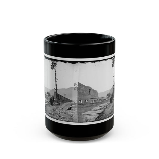 Harper's Ferry, W. Va. Ruins Of Arsenal (U.S. Civil War) Black Coffee Mug-15oz-The Sticker Space