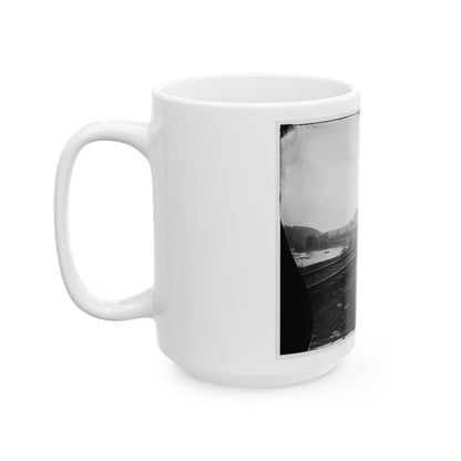 Harper's Ferry, W. Va. View Of The Town And Railroad Bridge (U.S. Civil War) White Coffee Mug-The Sticker Space