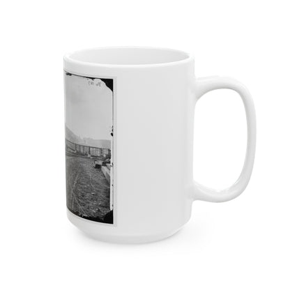 Harper's Ferry, W. Va. View Of The Town And Railroad Bridge (U.S. Civil War) White Coffee Mug-The Sticker Space