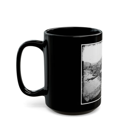 Harper's Ferry, W. Va. View Of Town; Railroad Bridge In Ruins (U.S. Civil War) Black Coffee Mug-The Sticker Space