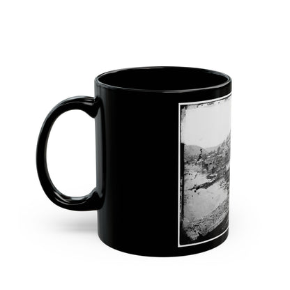 Harper's Ferry, W. Va. View Of Town; Railroad Bridge In Ruins (U.S. Civil War) Black Coffee Mug-The Sticker Space