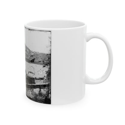 Harper's Ferry, W. Va. View Of Town; Railroad Bridge In Ruins (U.S. Civil War) White Coffee Mug-The Sticker Space