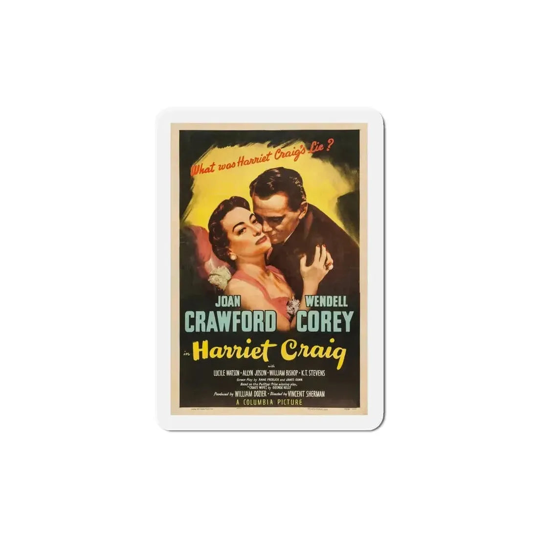 Harriet Craig 1950 Movie Poster Refrigerator Magnet - The Sticker Space