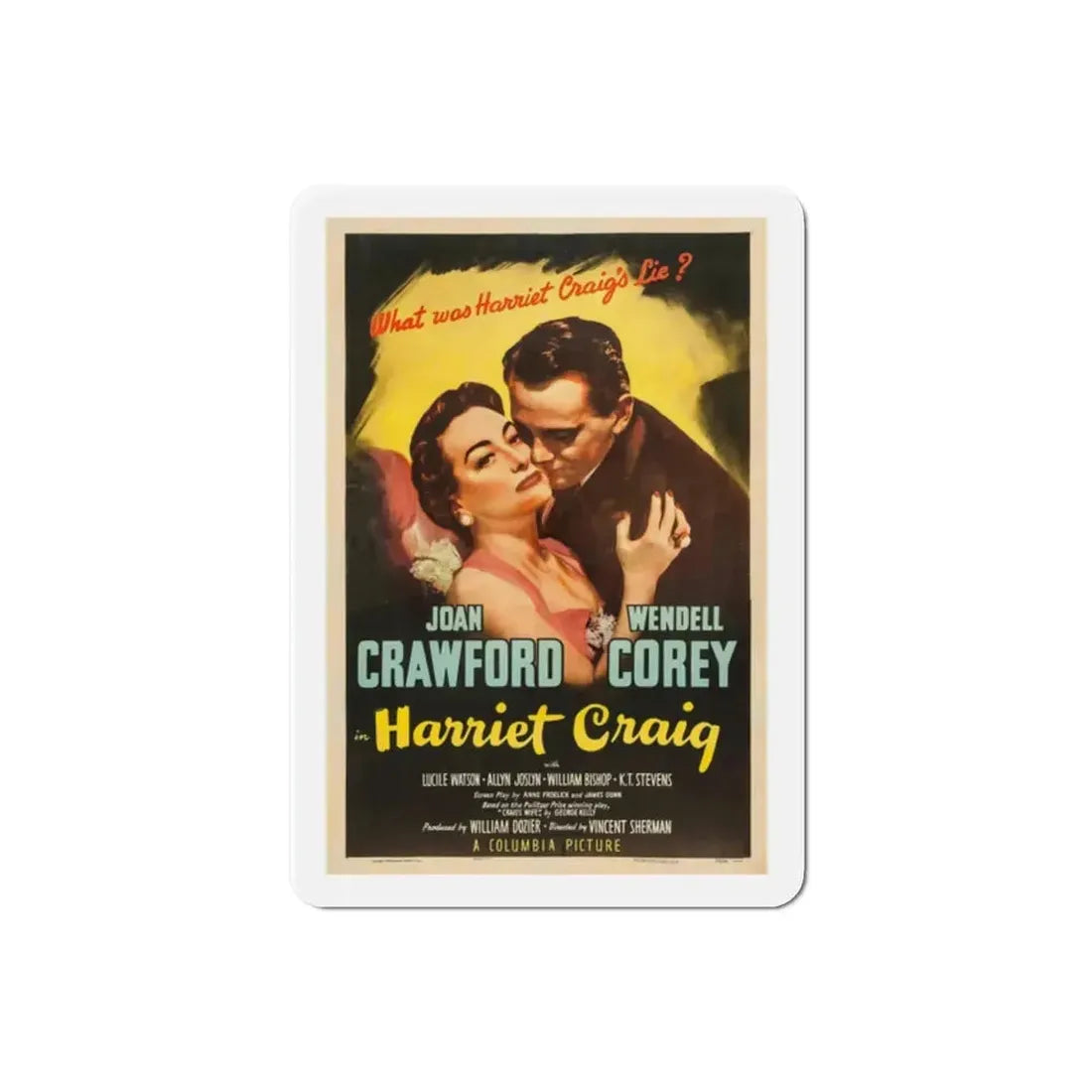 Harriet Craig 1950 Movie Poster Refrigerator Magnet - The Sticker Space