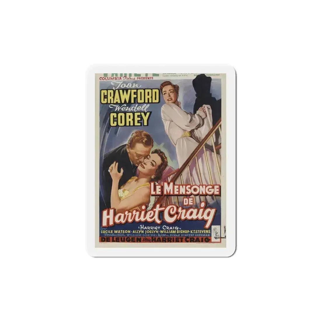 Harriet Craig 1950 v2 Movie Poster Refrigerator Magnet 6 Inch - The Sticker Space