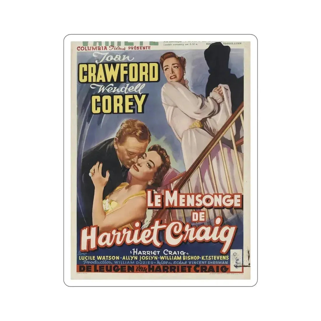 Harriet Craig 1950 v2 Movie Poster STICKER Vinyl Die-Cut Decal - The Sticker Space