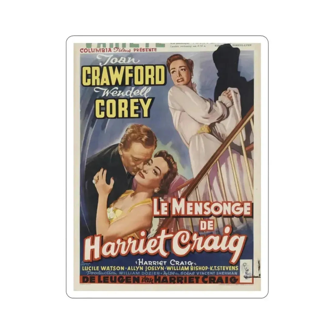 Harriet Craig 1950 v2 Movie Poster STICKER Vinyl Die-Cut Decal - The Sticker Space