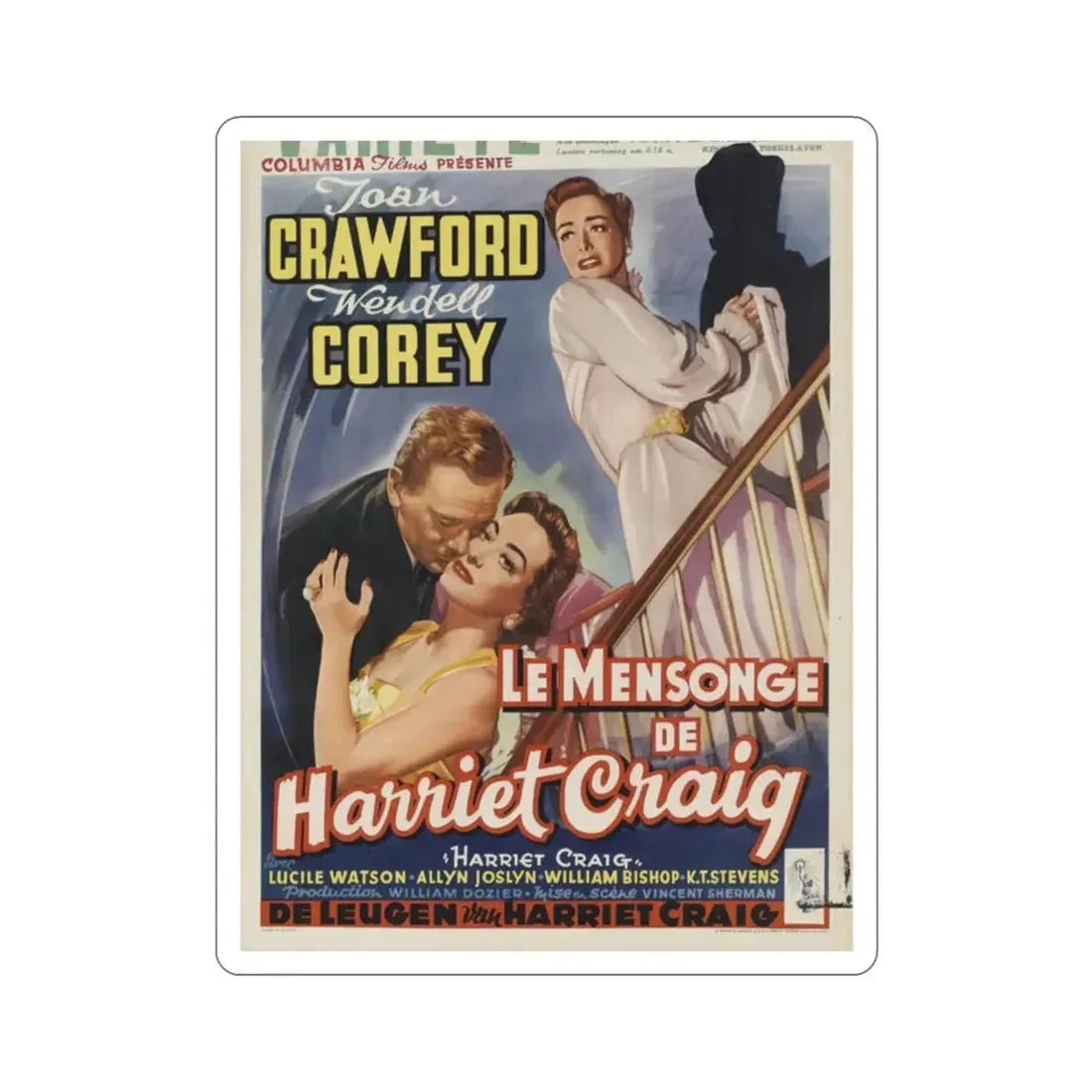 Harriet Craig 1950 v2 Movie Poster STICKER Vinyl Die-Cut Decal - The Sticker Space