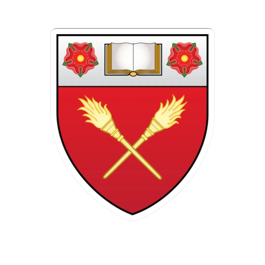 Harris-Manchester College Oxford Coat Of Arms (England) (Coat of Arms) STICKER Vinyl Kiss-Cut Decal 2 Inch White - The Sticker Space