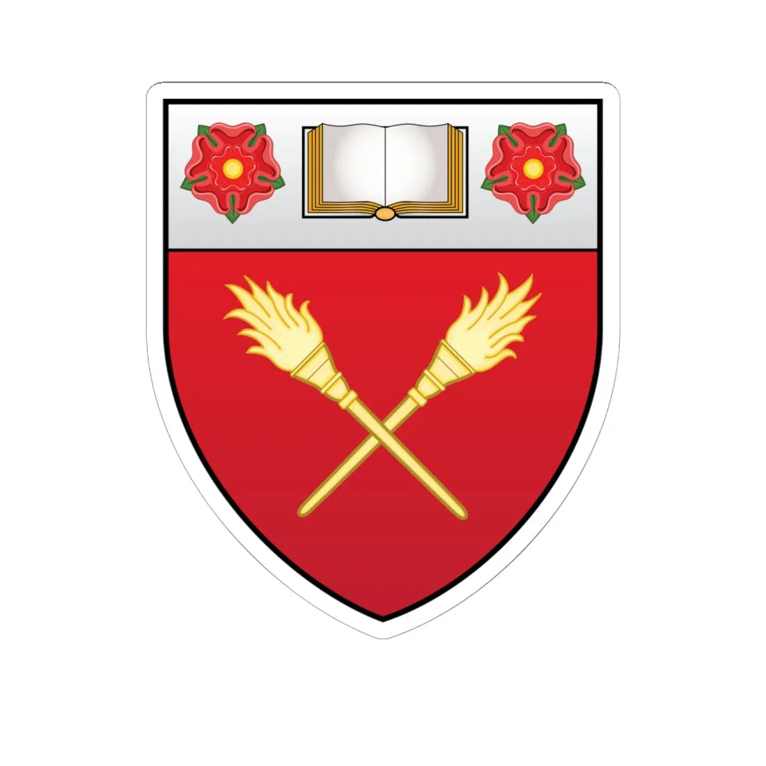 Harris-Manchester College Oxford Coat Of Arms (England) (Coat of Arms) STICKER Vinyl Kiss-Cut Decal 6 Inch White - The Sticker Space