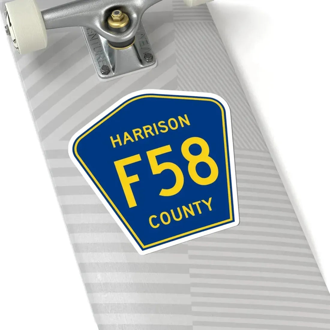 Harrison County Route F58 IA (Iowa) (Road Sign) STICKER Vinyl Kiss-Cut Decal - The Sticker Space