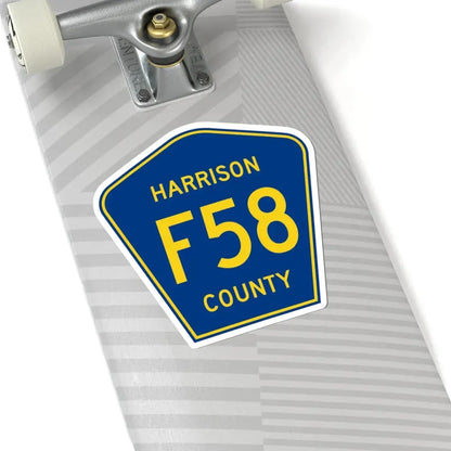 Harrison County Route F58 IA (Iowa) (Road Sign) STICKER Vinyl Kiss-Cut Decal - The Sticker Space