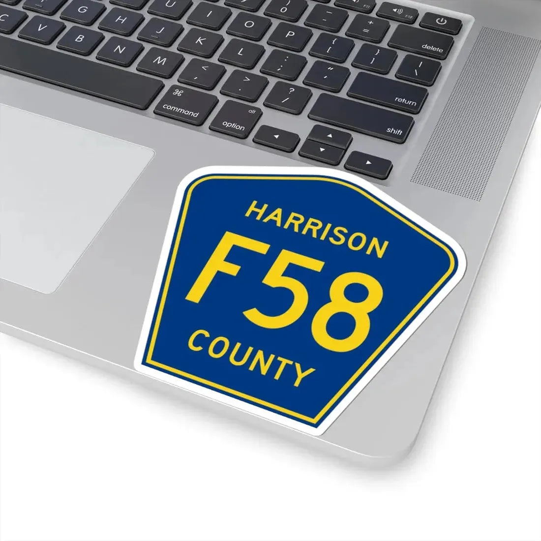 Harrison County Route F58 IA (Iowa) (Road Sign) STICKER Vinyl Kiss-Cut Decal - The Sticker Space