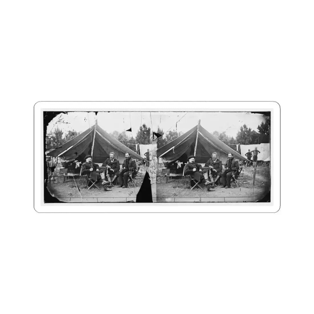 Harrison's Landing, Va. Col. Albert V. Colburn, Col. Delos B. Sacket, and Gen. John Sedgwick (U.S. Civil War) STICKER Vinyl Kiss-Cut Decal 6 Inch White - The Sticker Space