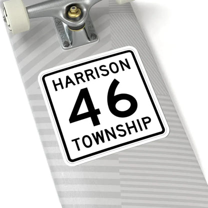 Harrison Township Route 46 Logan County Ohio (Ohio) (Road Sign) STICKER Vinyl Kiss-Cut Decal - The Sticker Space