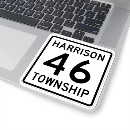 Harrison Township Route 46 Logan County Ohio (Ohio) (Road Sign) STICKER Vinyl Kiss-Cut Decal - The Sticker Space