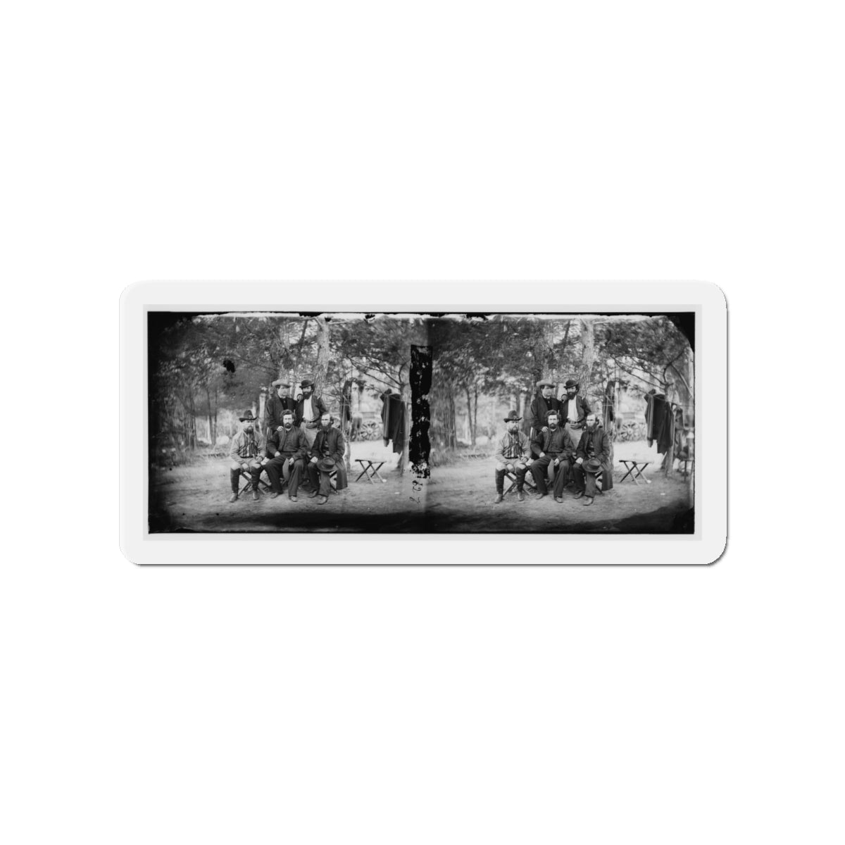 Harrison's Landing, Va. Group Of The Irish Brigade (U.S. Civil War) Refrigerator Magnet-4" x 4"-The Sticker Space