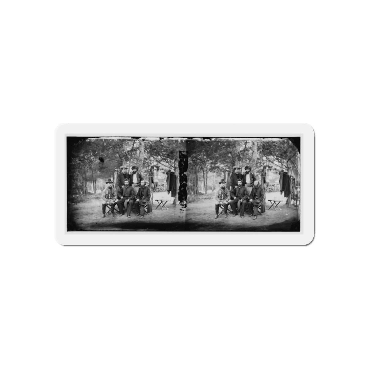 Harrison's Landing, Va. Group Of The Irish Brigade (U.S. Civil War) Refrigerator Magnet-5" x 5"-The Sticker Space