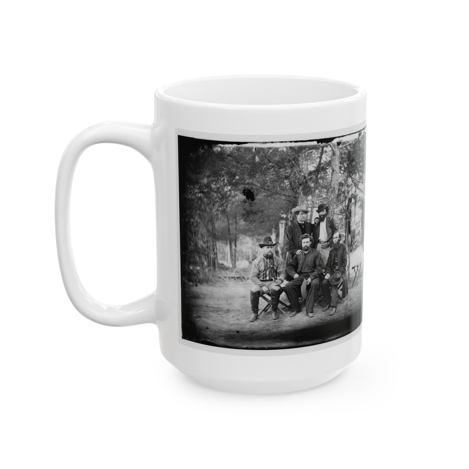 Harrison's Landing, Va. Group Of The Irish Brigade (U.S. Civil War) White Coffee Mug-The Sticker Space