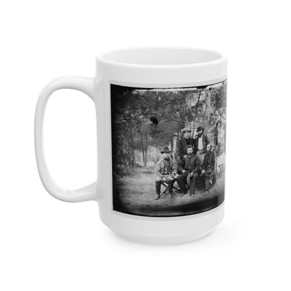 Harrison's Landing, Va. Group Of The Irish Brigade (U.S. Civil War) White Coffee Mug-The Sticker Space