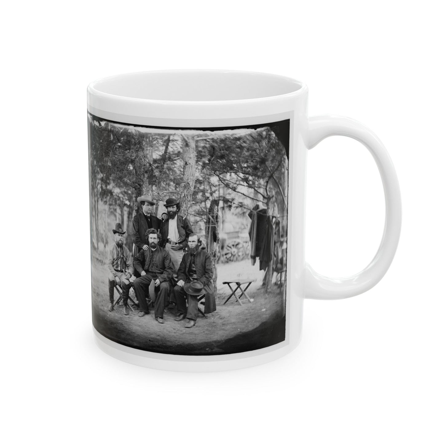 Harrison's Landing, Va. Group Of The Irish Brigade (U.S. Civil War) White Coffee Mug-The Sticker Space