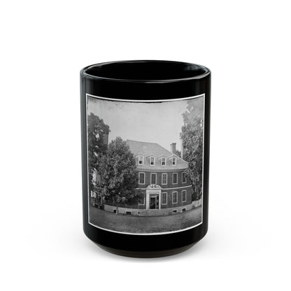 Harrison's Landing, Va., Vicinity. Westover House (U.S. Civil War) Black Coffee Mug-15oz-The Sticker Space