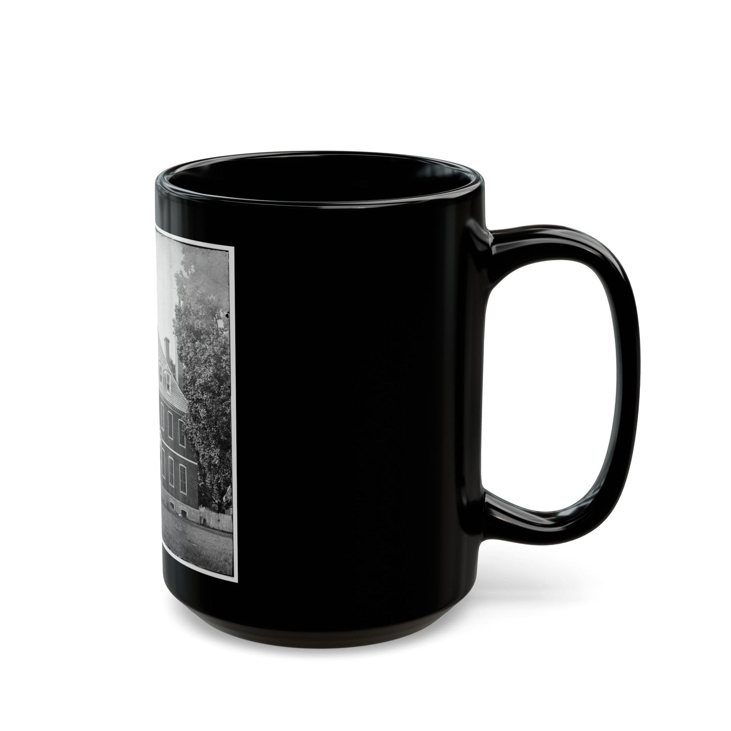 Harrison's Landing, Va., Vicinity. Westover House (U.S. Civil War) Black Coffee Mug-The Sticker Space