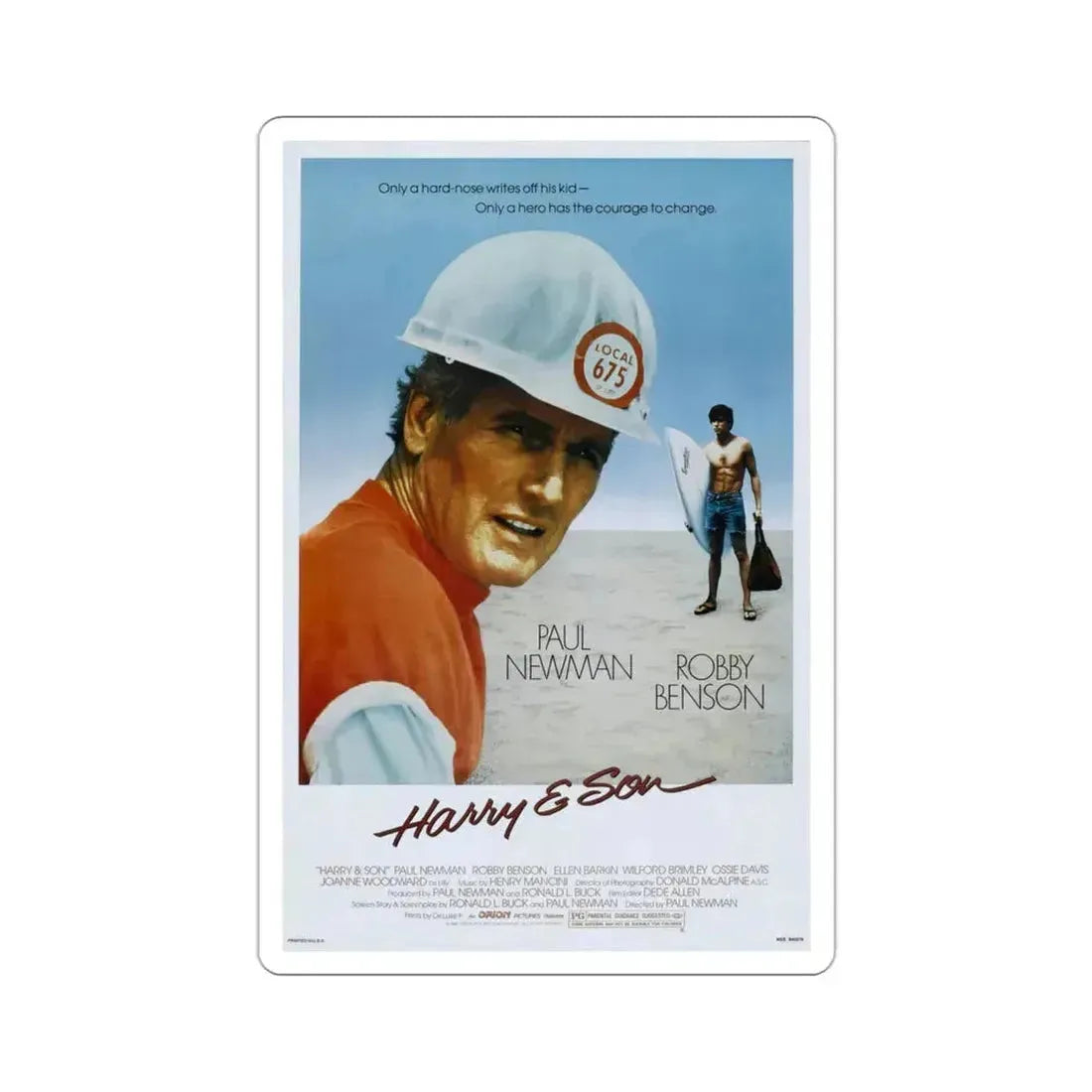 Harry and Son 1984 Movie Poster STICKER Vinyl Die-Cut Decal 3 Inch - The Sticker Space