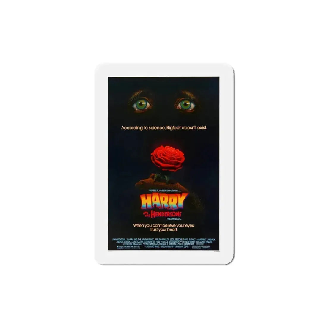 Harry and the Hendersons 1987 Movie Poster Refrigerator Magnet 3 Inch - The Sticker Space