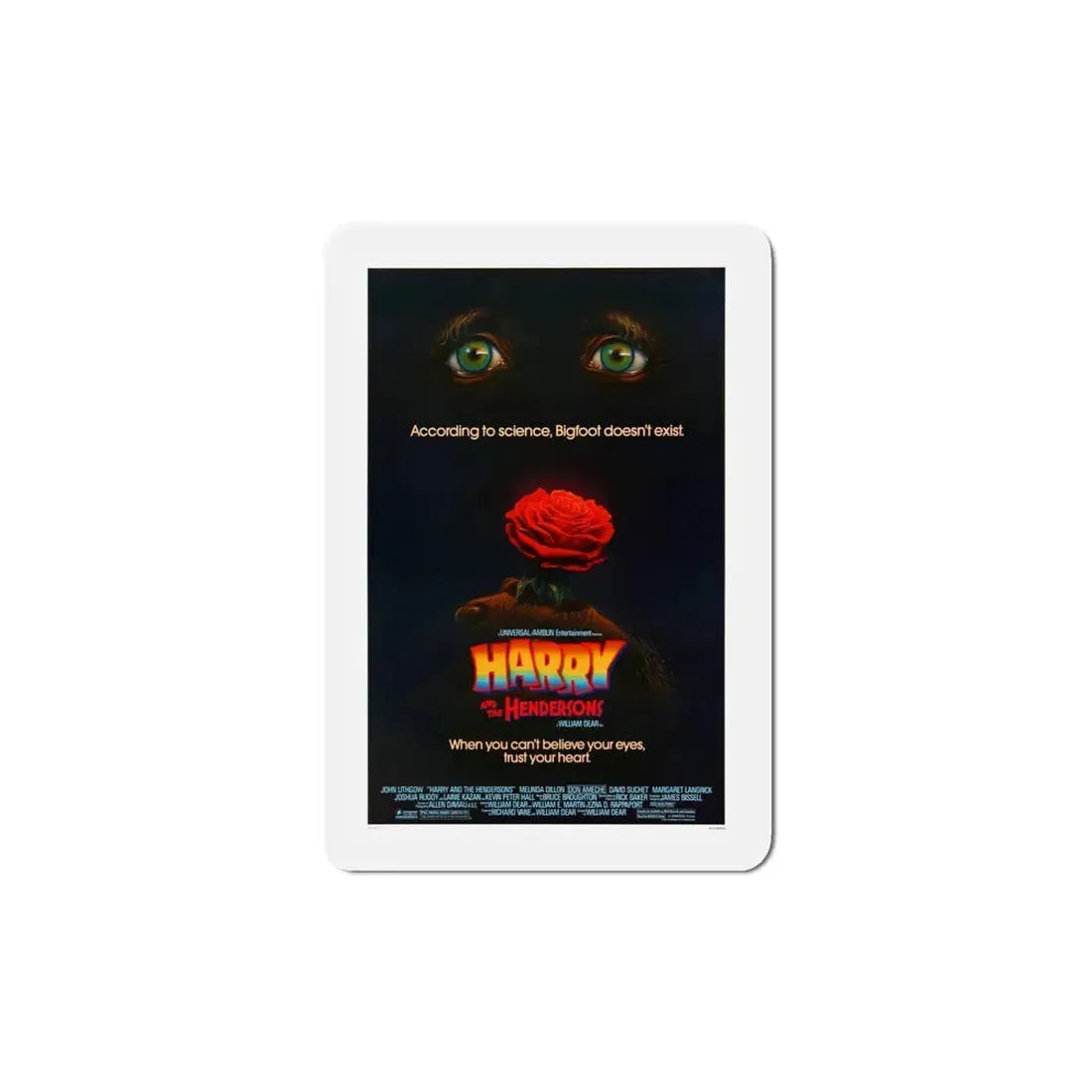 Harry and the Hendersons 1987 Movie Poster Refrigerator Magnet 5 Inch - The Sticker Space