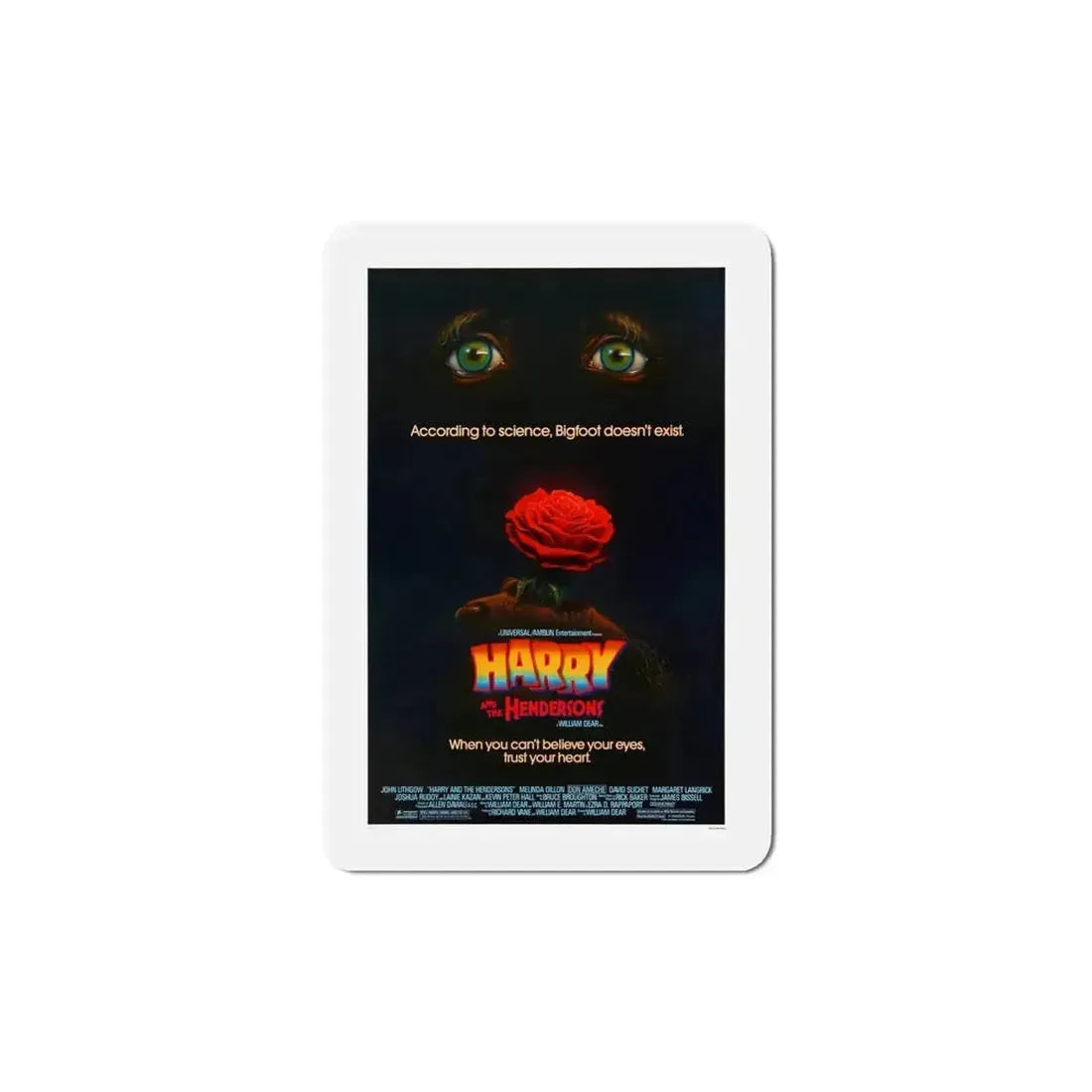 Harry and the Hendersons 1987 Movie Poster Refrigerator Magnet - The Sticker Space