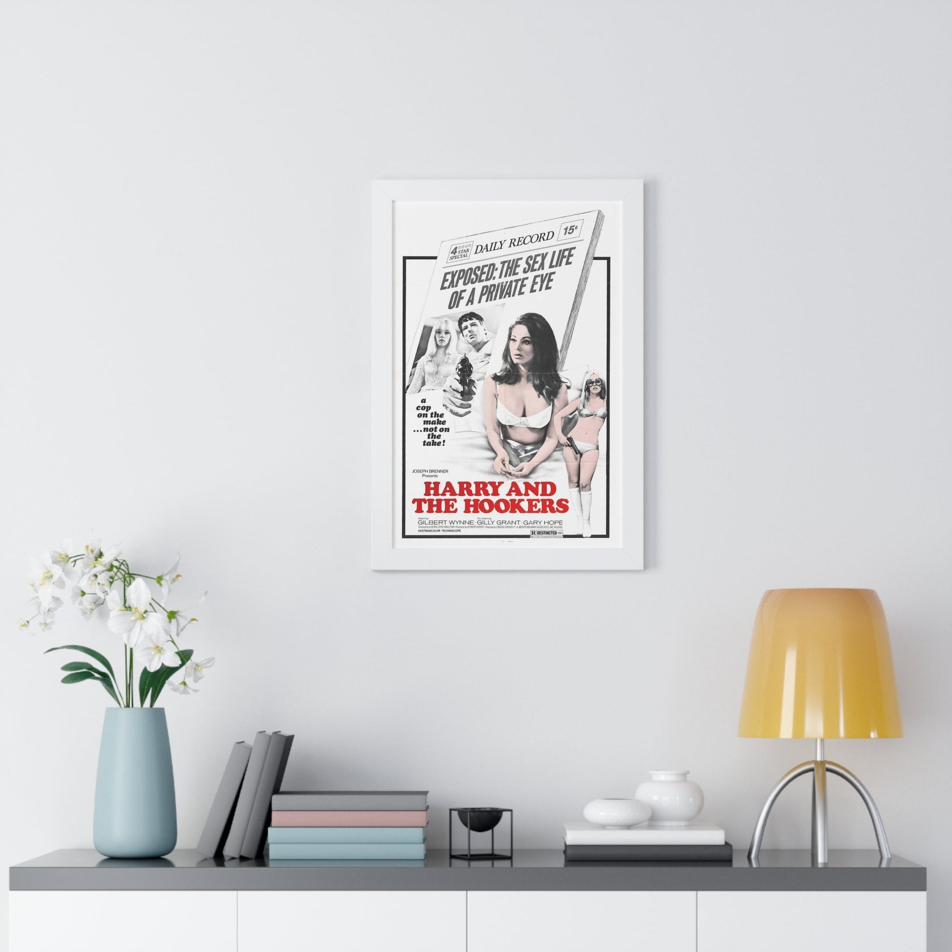 HARRY AND THE HOOKERS 1970 - Framed Movie Poster-The Sticker Space