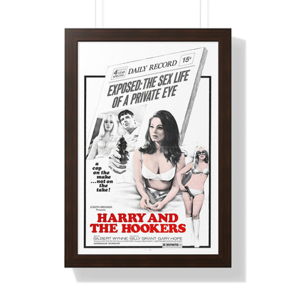 HARRY AND THE HOOKERS 1970 - Framed Movie Poster-16″ x 24″-The Sticker Space