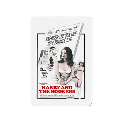 HARRY AND THE HOOKERS 1970 Movie Poster - Refrigerator Magnet - The Sticker Space