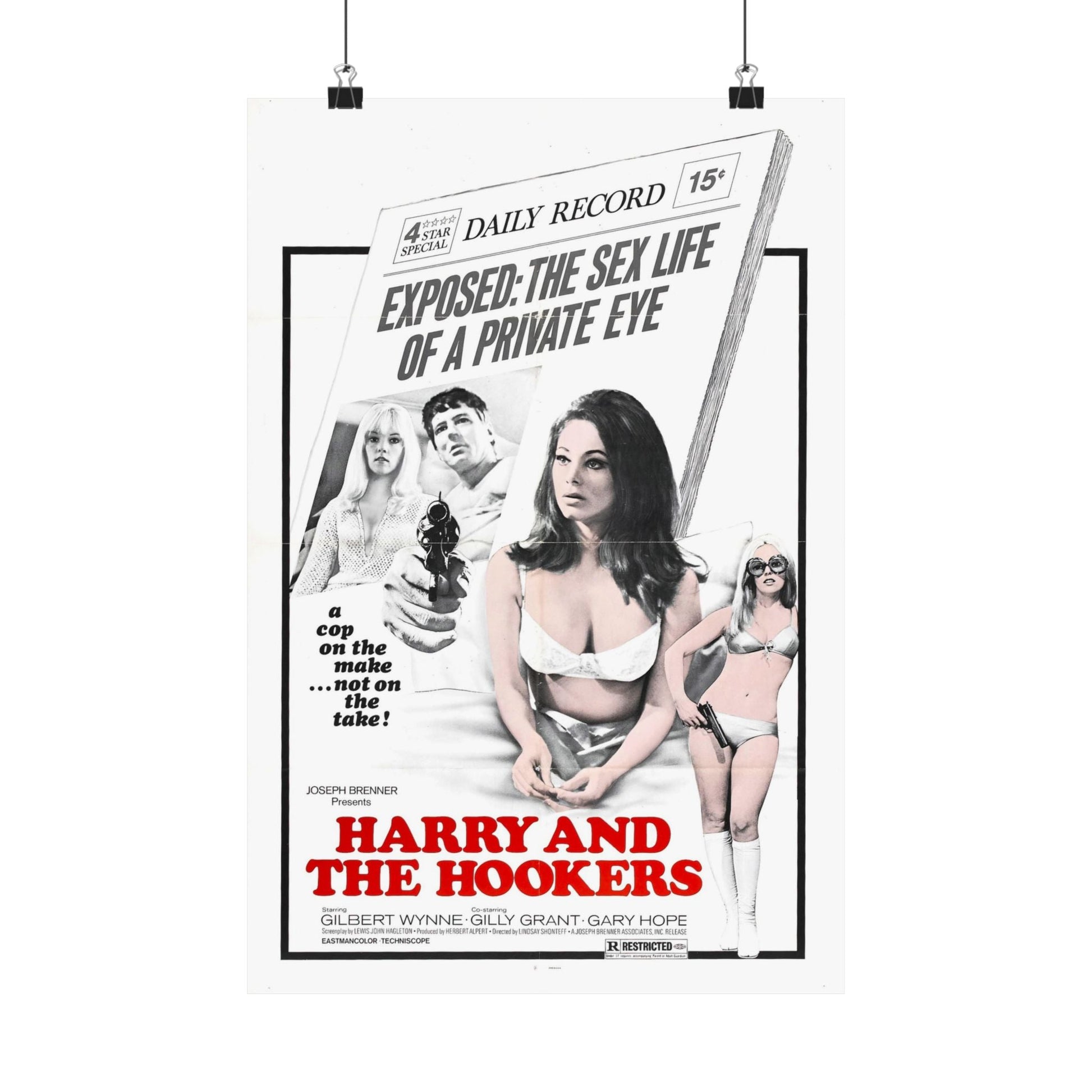 HARRY AND THE HOOKERS 1970 - Paper Movie Poster-12″ x 18″-The Sticker Space