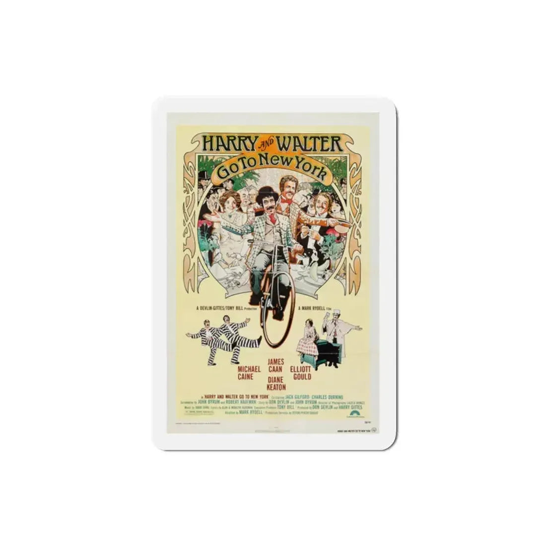 Harry and Walter Go to New York 1976 Movie Poster Refrigerator Magnet 2 Inch - The Sticker Space